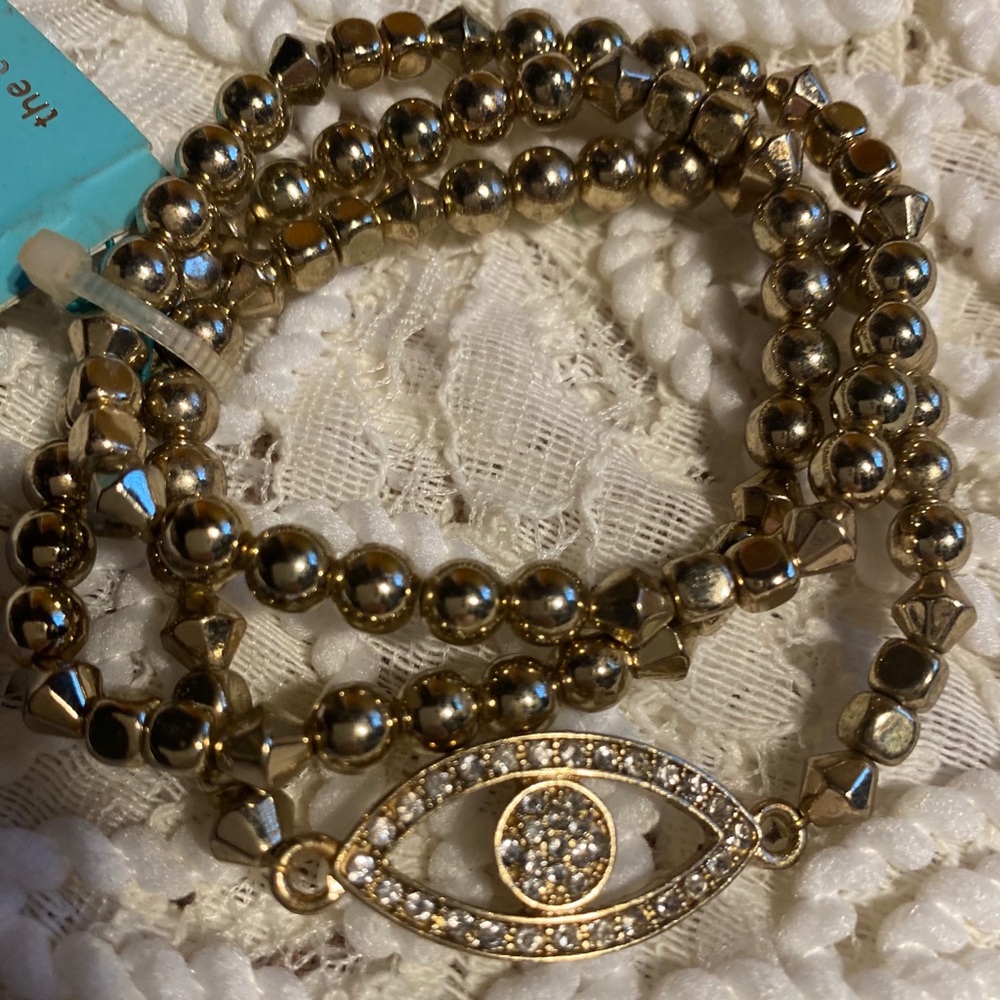 Spring street the collection gold beaded bracelet